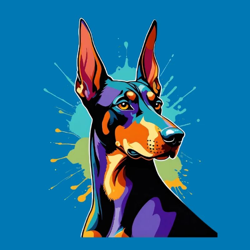 Farbexplosion Dobermann