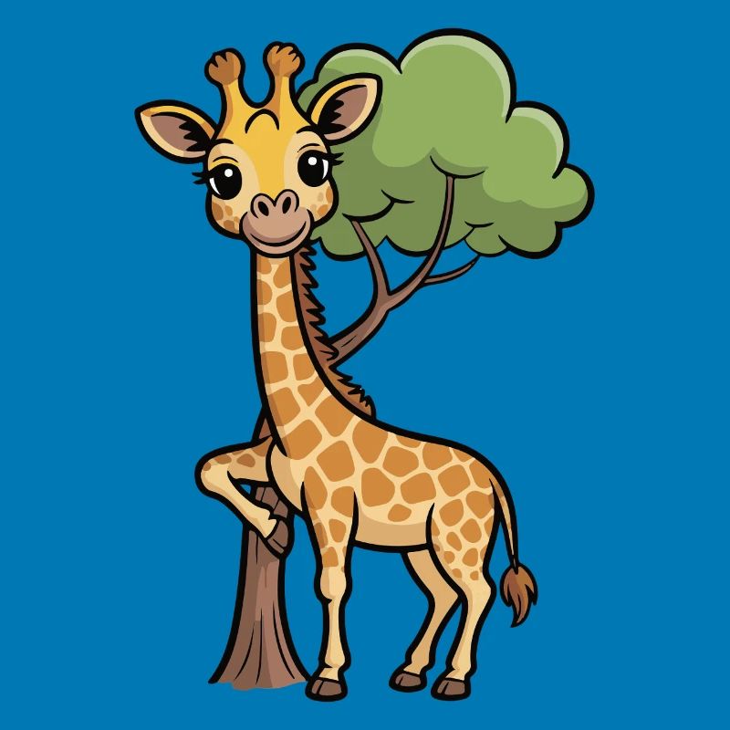 Kuschelige Giraffe im Wald