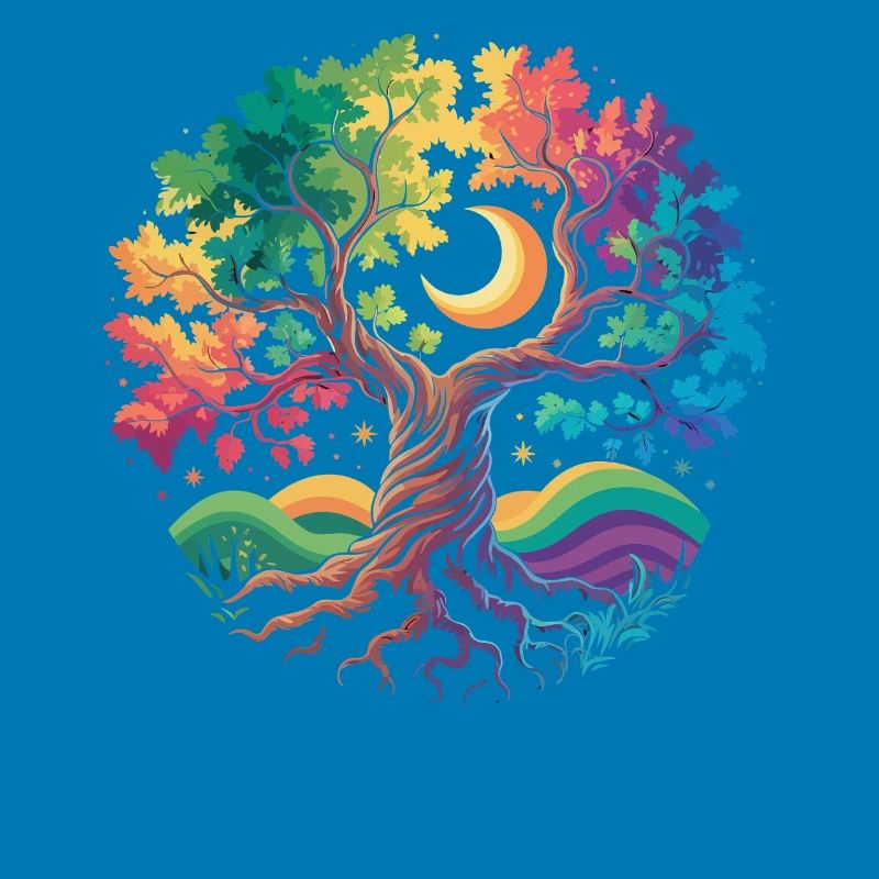 Rainbow Tree Moon Magic