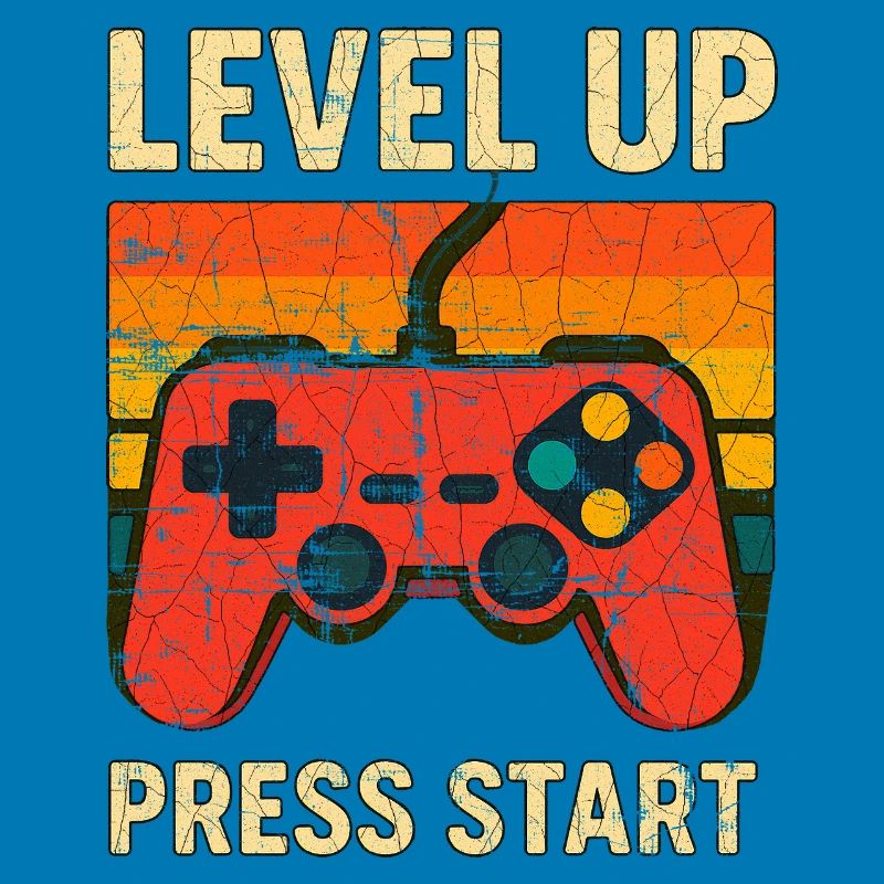 Level Up Retro-Controller-Kunst