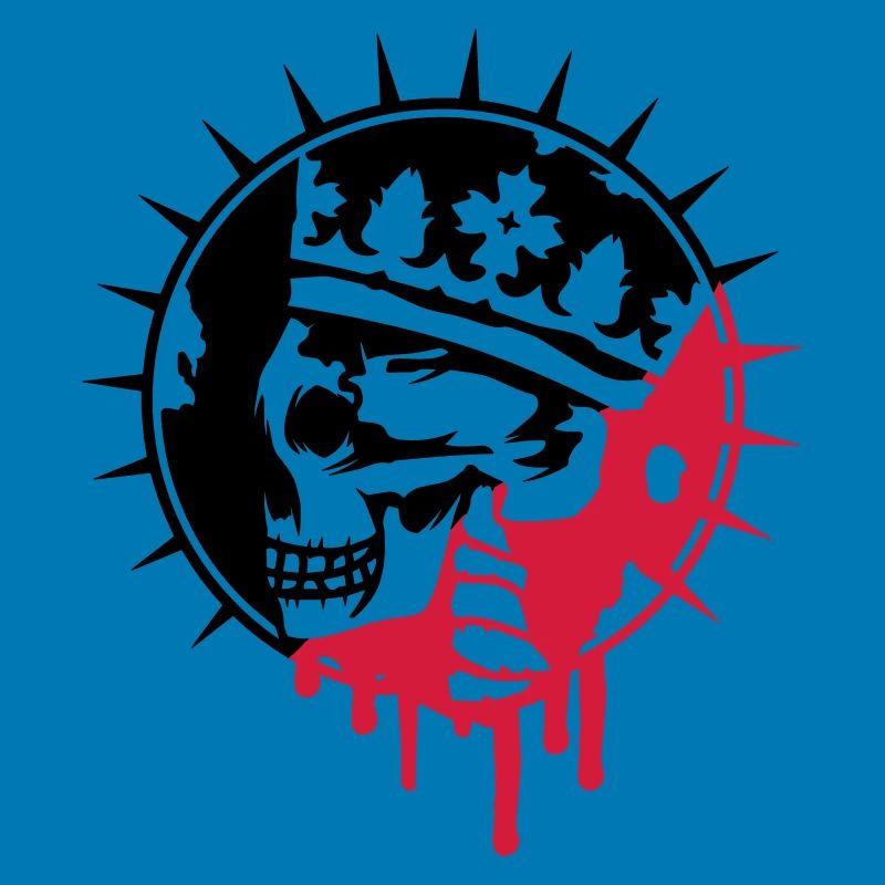 Skull with Crown Graffiti Patch