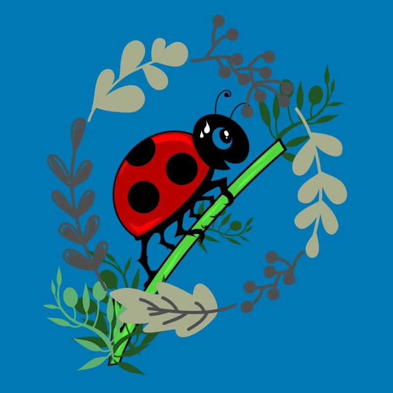 Marienkäfer Botanik Comicstyle