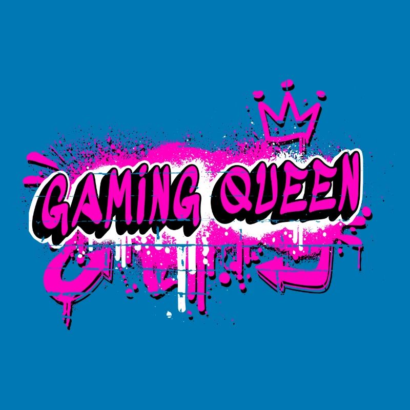 Gaming Queen Graffiti Design