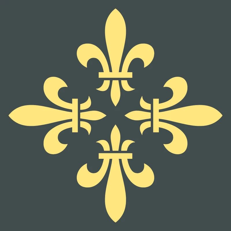 Lily Blossom Cross Pattern ORNAMENT - Vector