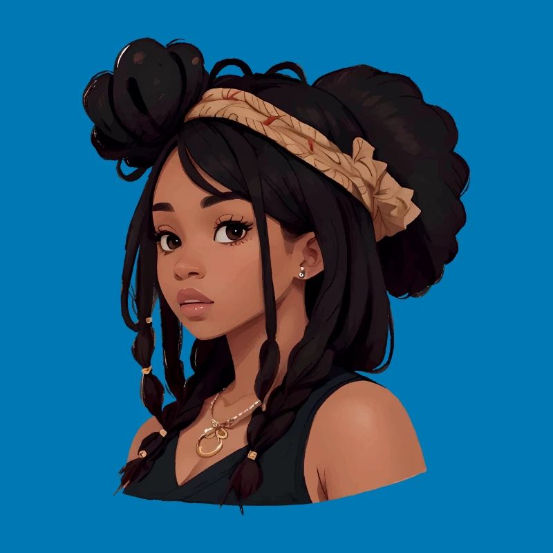 Hübsche Frau mit Dreadlocks