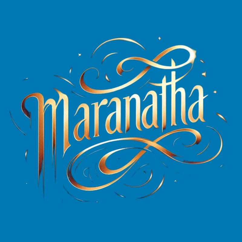 Maranatha Gold Script Swirls