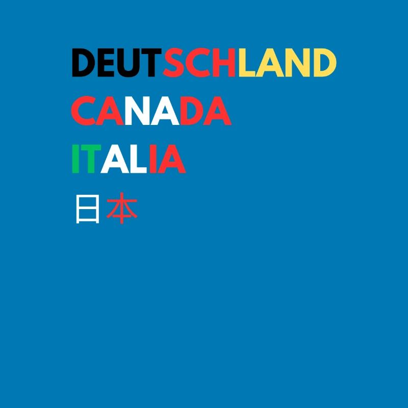 Länderfarben Schriftzug Collage