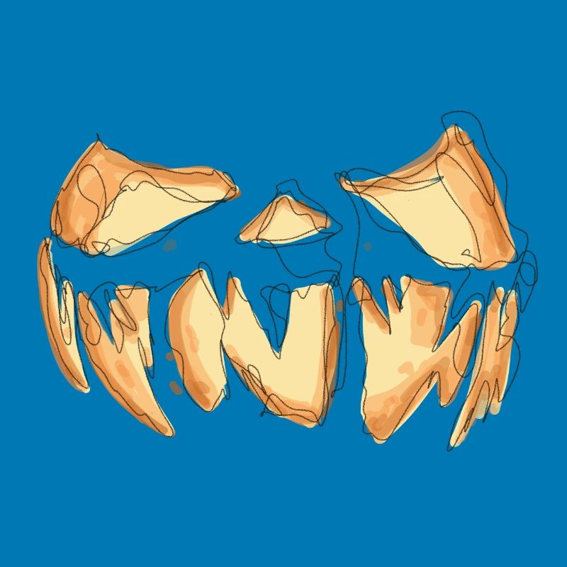 Pumpkin Face Halloween Scribble