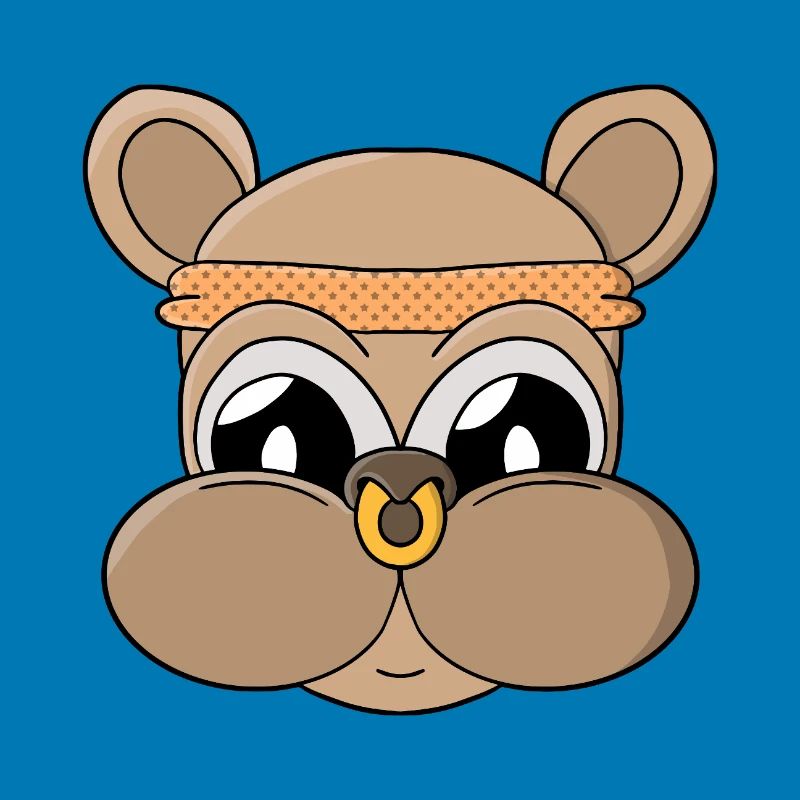 Süßer Bär mit Piercing