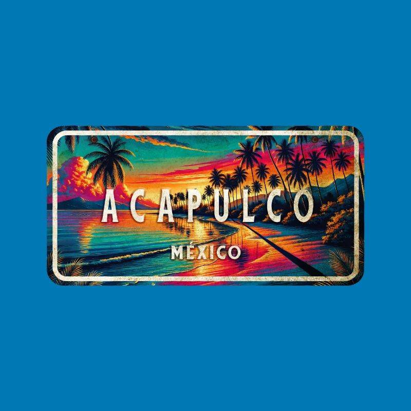 Acapulco Mexico Sunset Design