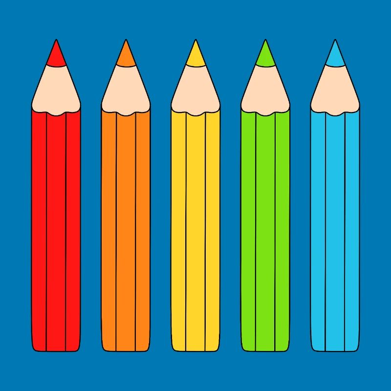 Lebendiges Farbstift-Array-Design