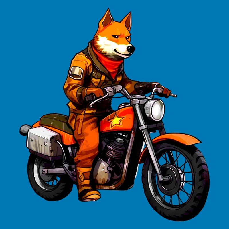 Fuchs Motorradfahrer