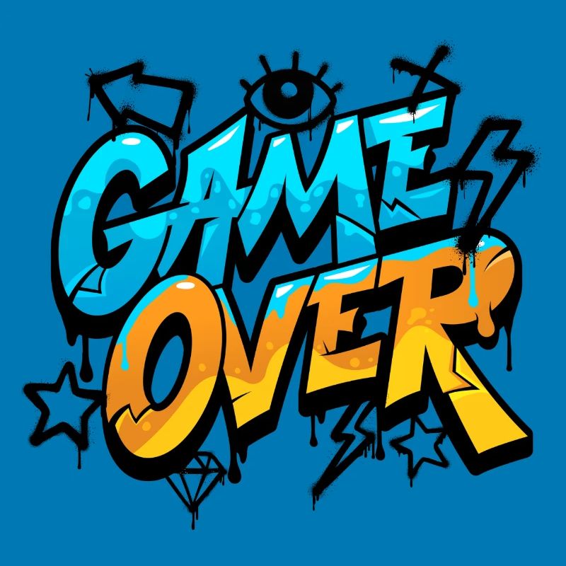 Game Over Graffiti Style Design