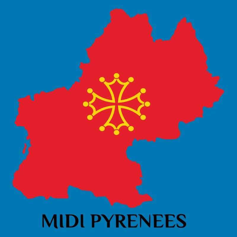 Karte der Midi-Pyrénées