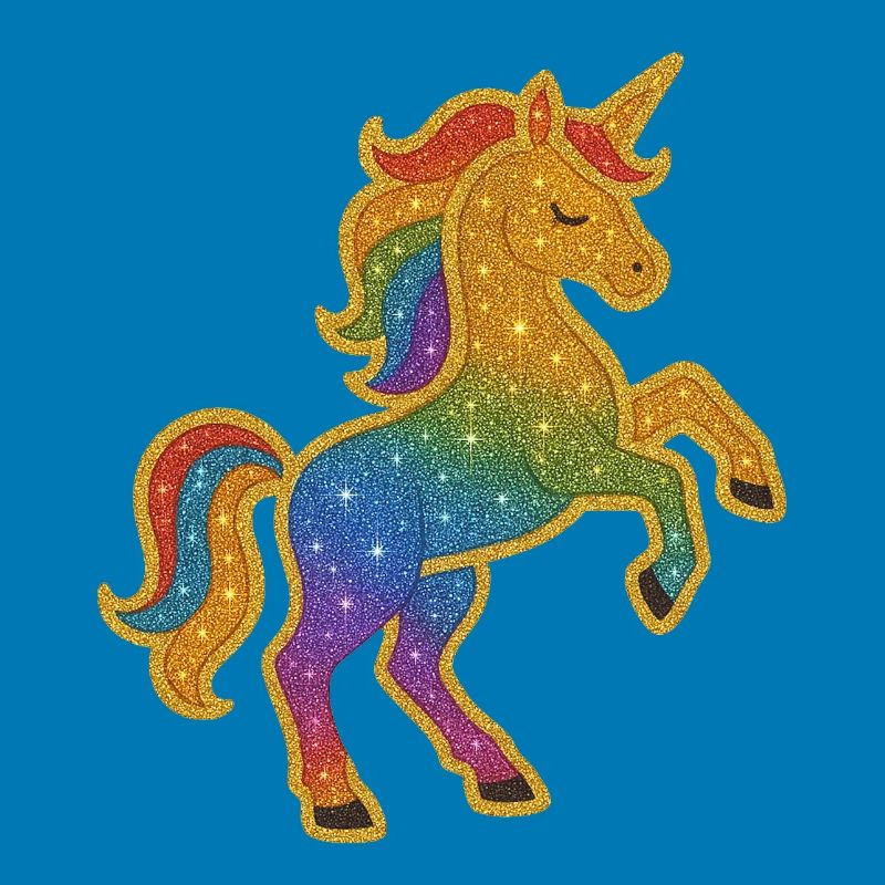 Glitterndes Regenbogen-Einhorn