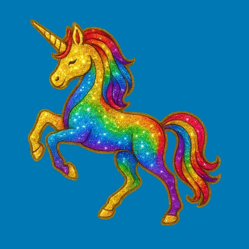Glitzernder Regenbogen-Einhorn