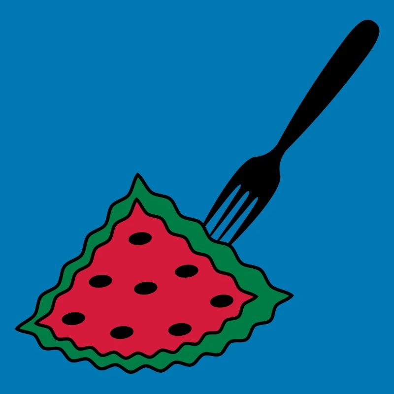 Melone mit Gabel