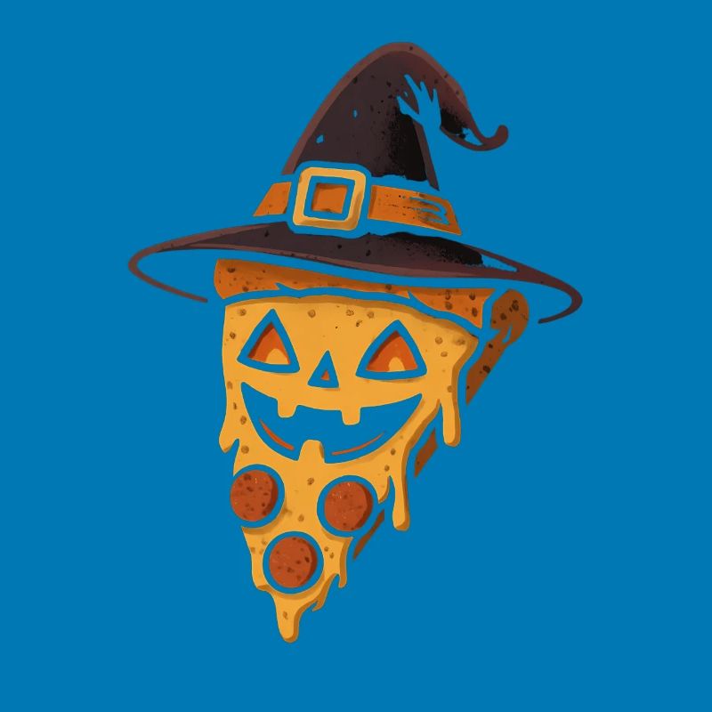 Kürbispizza mit Hexenhut