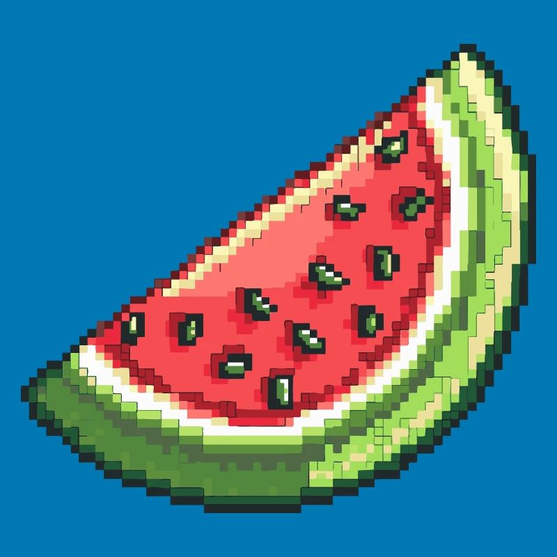 Tranche de pastèque pixel