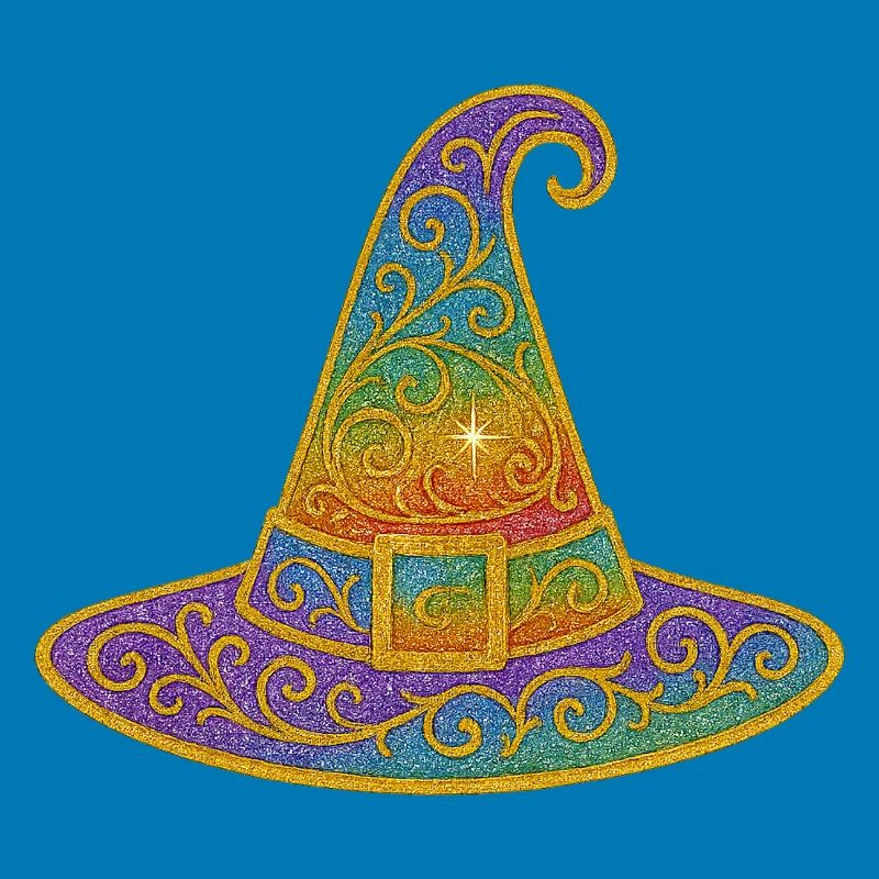 Rainbow Glitter Witch Hat
