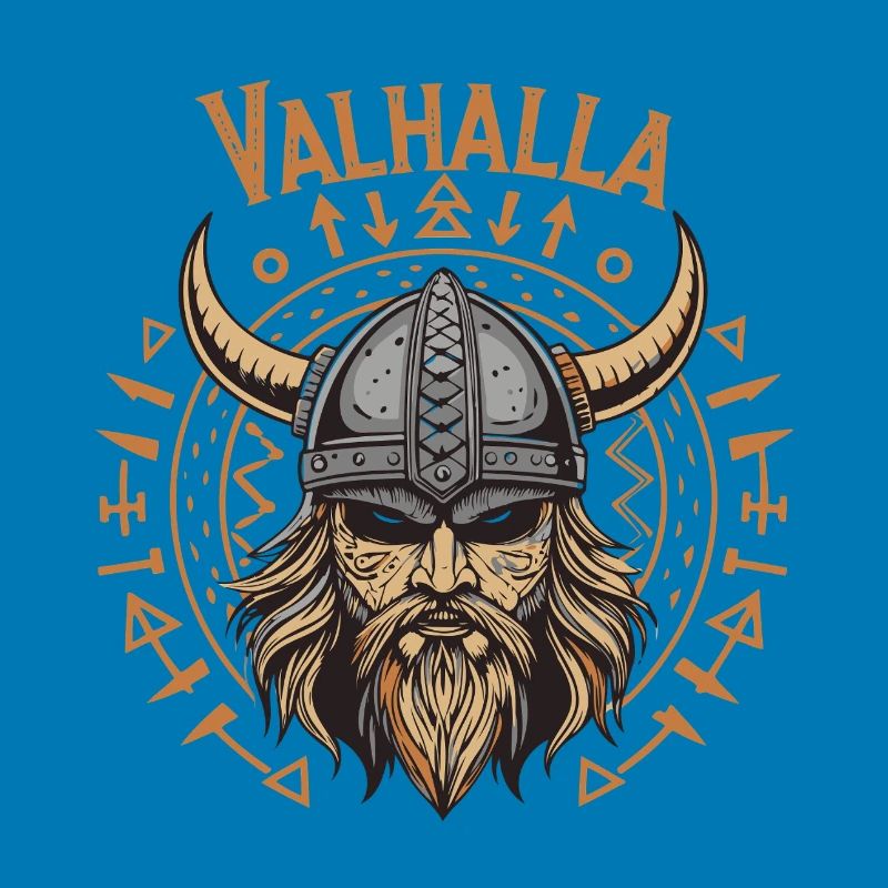 Mächtiger Wikinger mit Walhalla-Helm