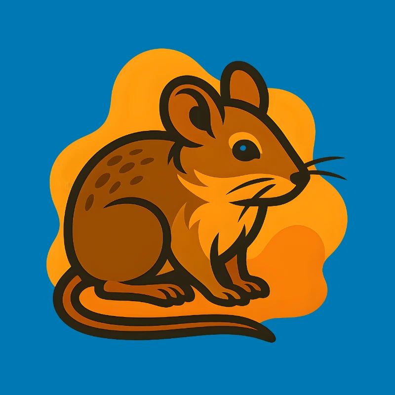 Mouse in sun background