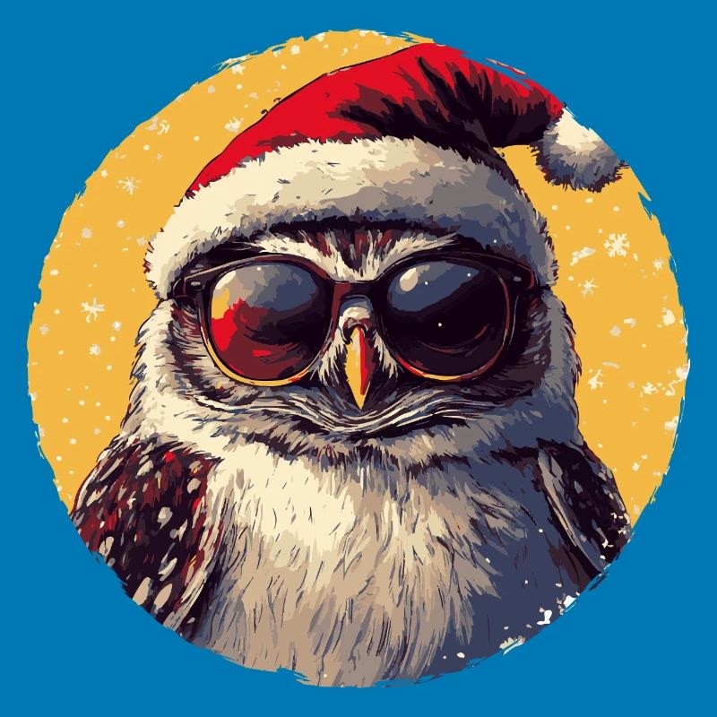 SantaEule mit Sonnenbrille