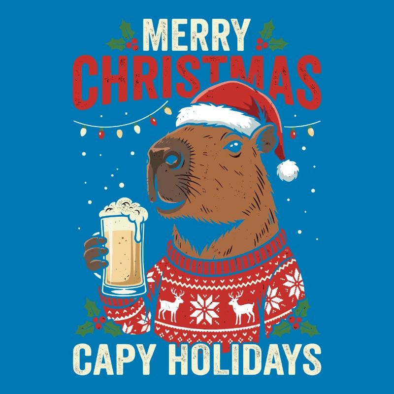 Capybaras Weihnachtsfest Pullover