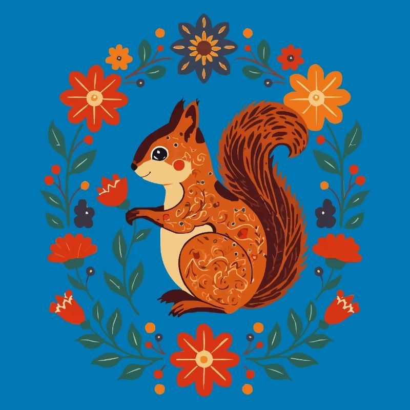 Blumenkranz-Eichhörnchen