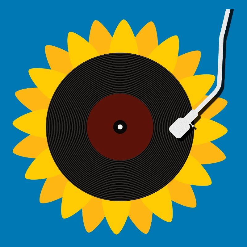 Sonnenblumen Schallplatte