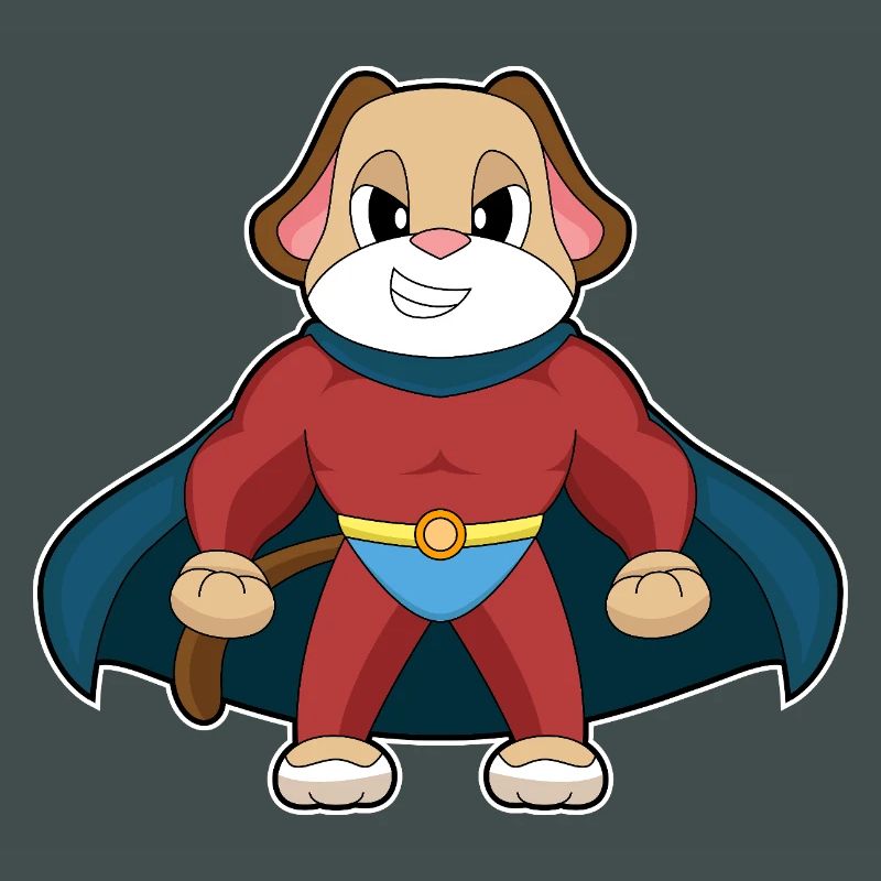 Hund Superheld Umhang