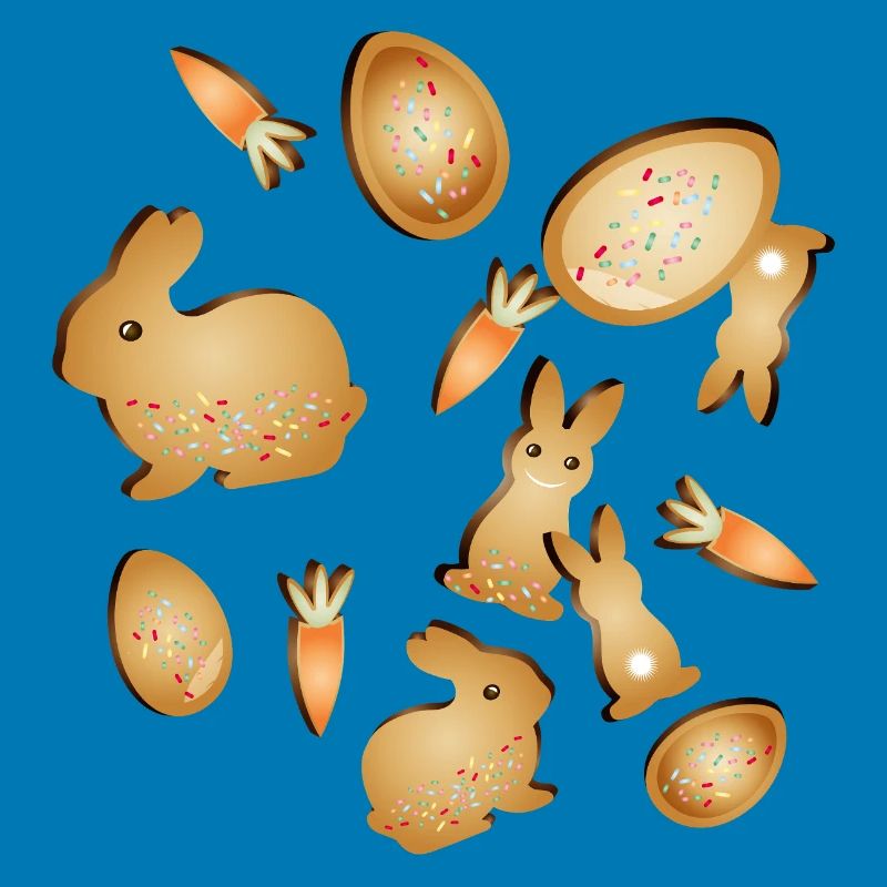 Motifs de biscuits de Pâques avec Bunny & Egg