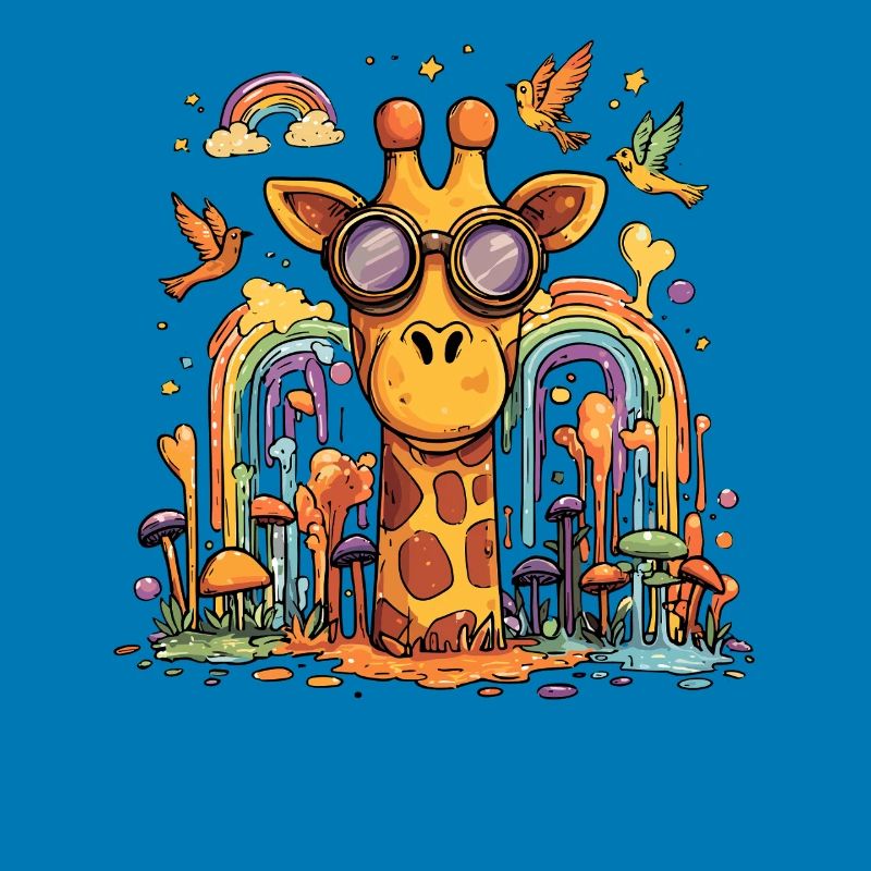 Giraffe im Regenbogenwald
