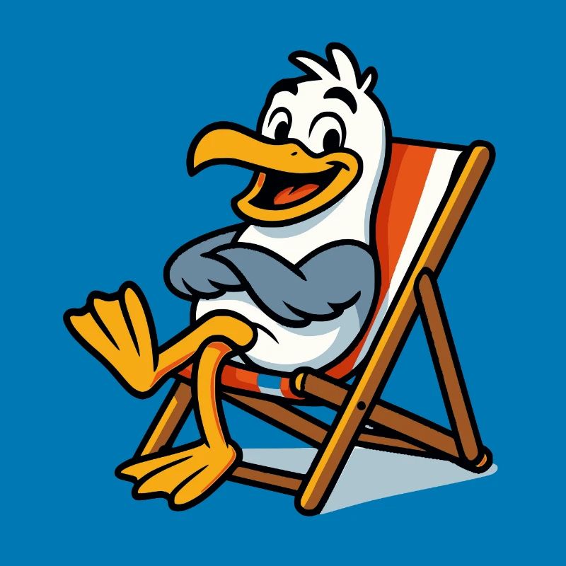 Lounge-Seemöwe am Strand