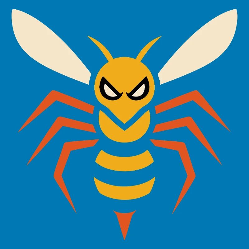 Angry Hornet – angular insect graphic