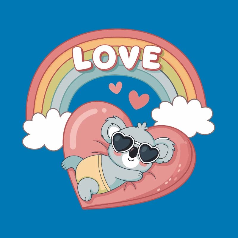 Koala-Liebe-Regenbogenherz
