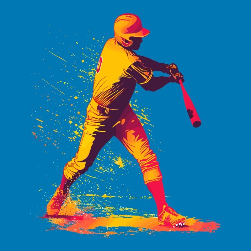 Farbexplosion Baseball-Schläger