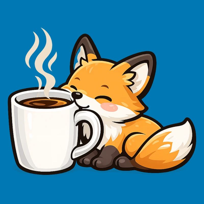 Kuschelfuchs mit Kaffee