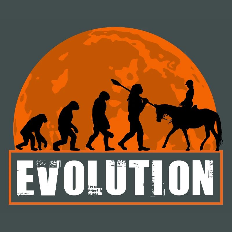 Evolution des Menschen Reitkunst