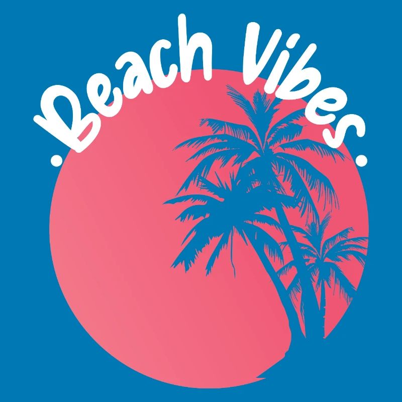 Beach Vibes Palm Sunset Design