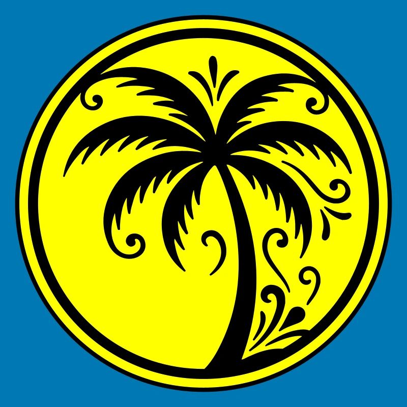 Palm tree icon beach