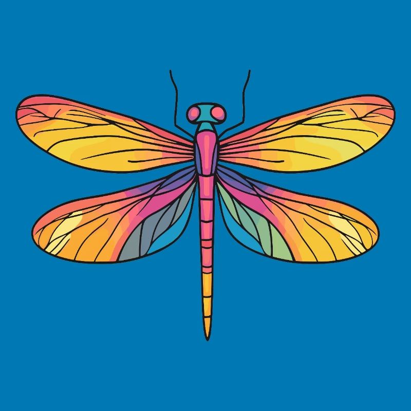 Regenbogen Libellenflügel