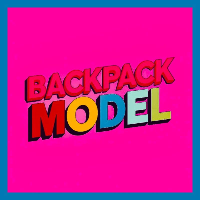 Backpack Model Neon Text