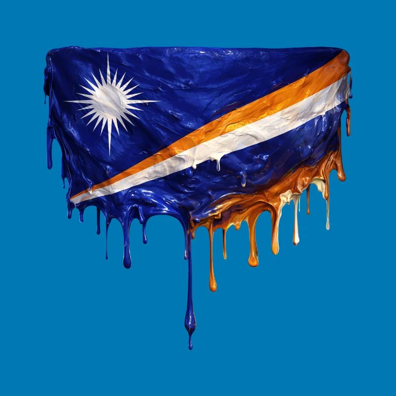 Marshall Islands Dripping Flag