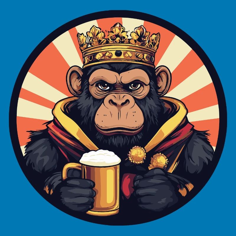 Affe Bier Lustig