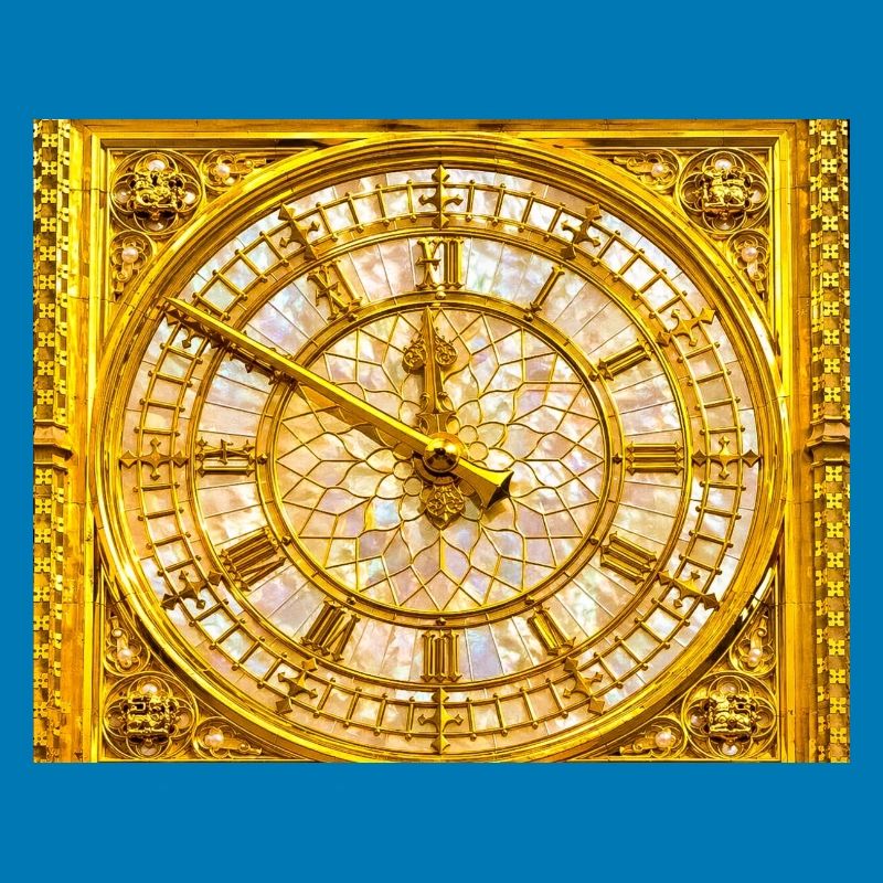 Golden Baroque clock