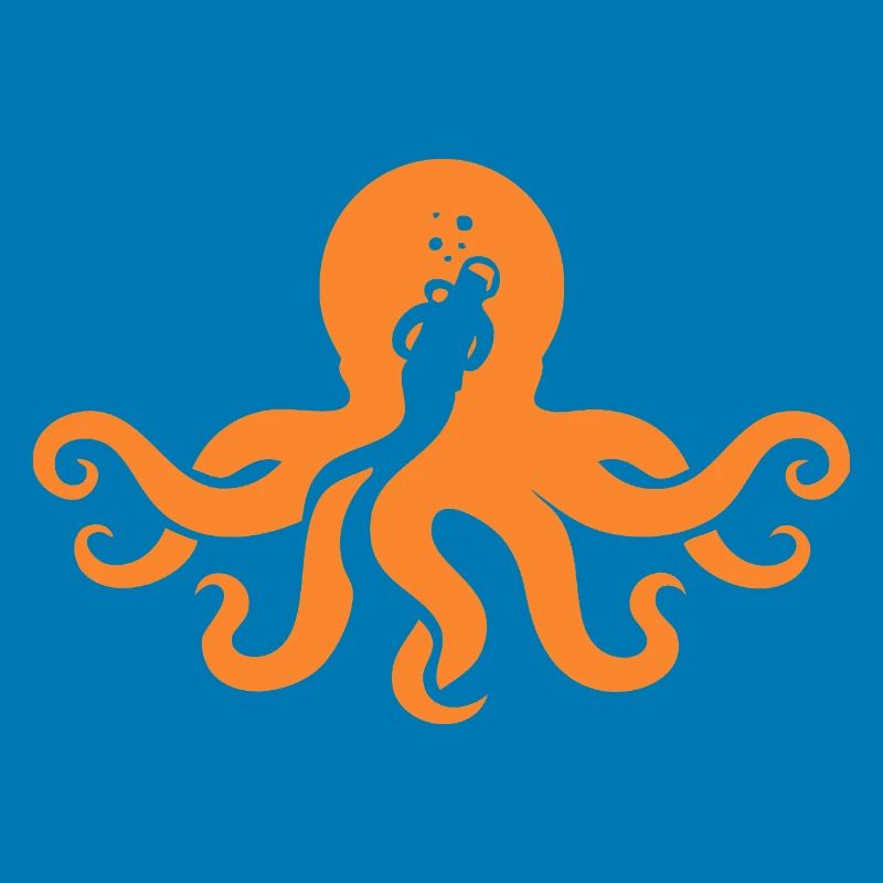 Orange Octopus Diver
