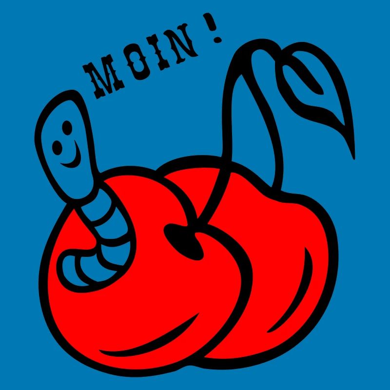 Cherries with worm