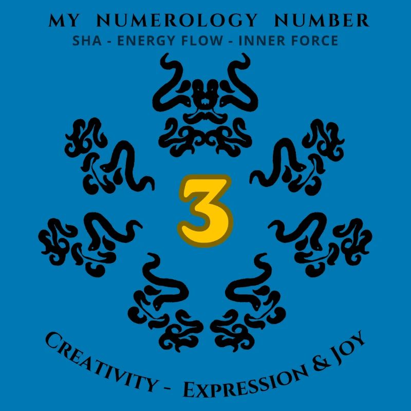 Numer_3 symbole de créativité, d’expression et de joie