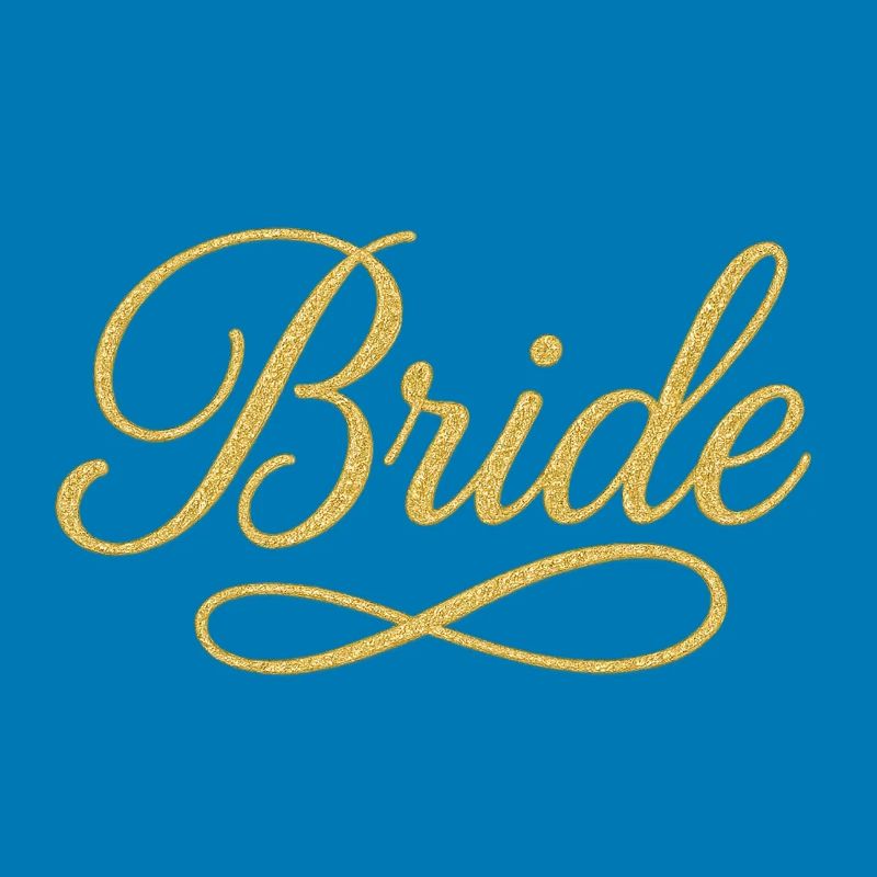 Conception élégante de script de mariée en or